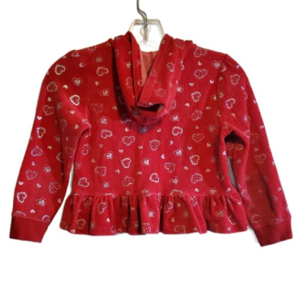 Disney Girls' Minie Mouse Velvet Valentine Hoodie Jacket with Get One Free -SZ 6 - Picture 3 of 7
